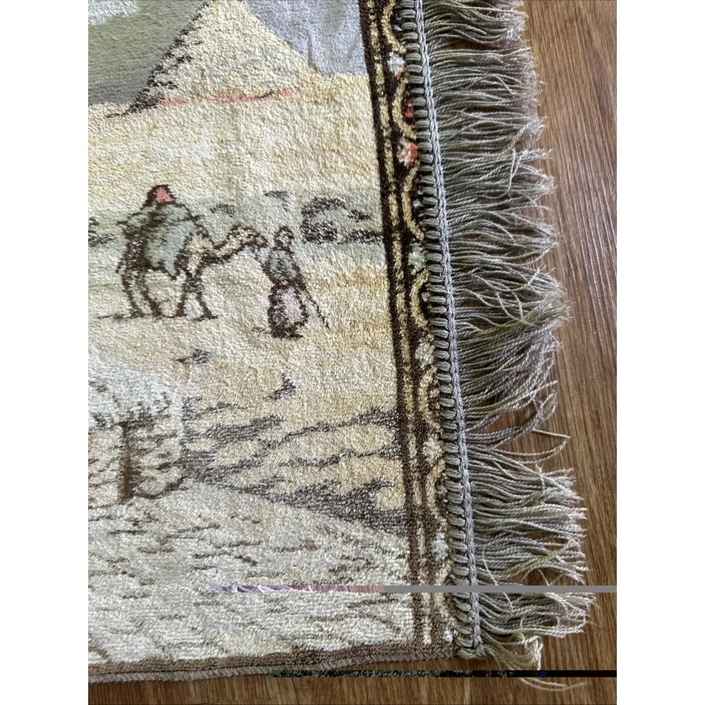 Vtg Middle Eastern Camel Desert Tapestry Rug Wall Hanging 19